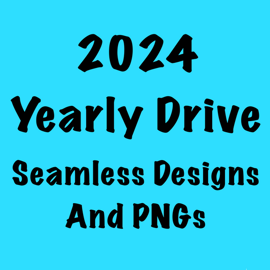 2024 Yearly Drive- seamless designs & PNGs