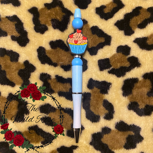 Blue Cupcake Pen